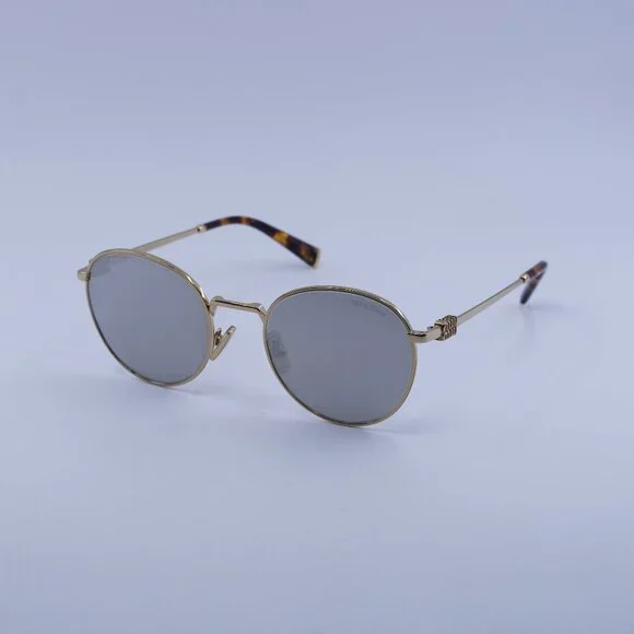 Miu Miu MU55ZS 5AK07F Sunglasses Gold Round Frame Miu Miu 0MU 55ZS Sunglasses 5AK07F Gold - eye-oo.com main image 4